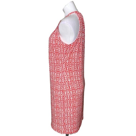 MICHAEL Michael Kors Logo Choker Mini Dress, Coral White Print Women's Size M - Picture 6 of 8